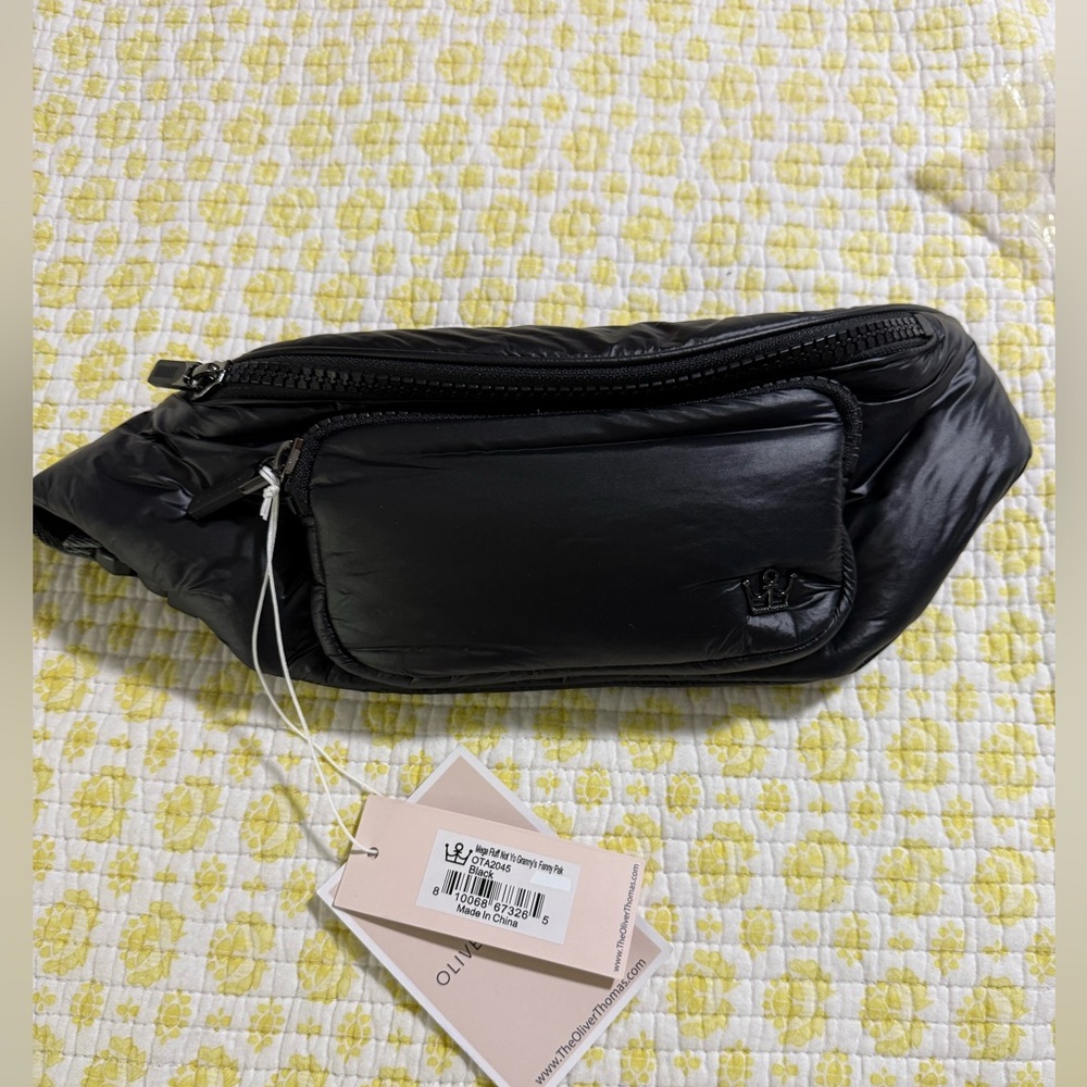 NWT The Oliver Thomas Mega Fluff Not Yo Granny’s Fanny Pack Black